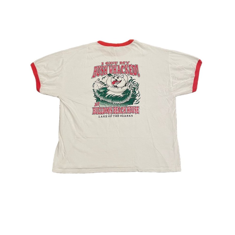 Vintage Rare Lake Of The Ozarks Bulldog Beach house shirt location novelty
